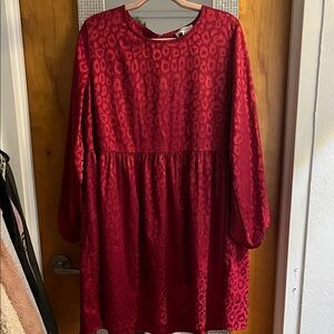 Umgee Red Long Sleeve Dress